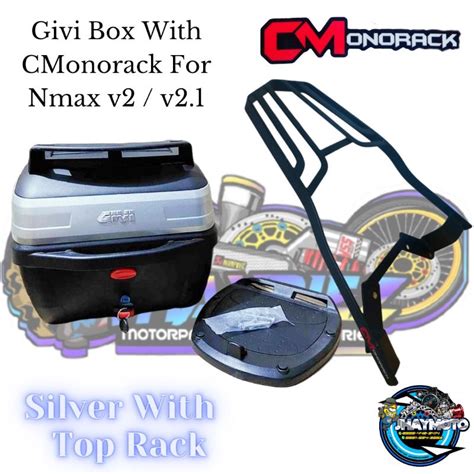 ( NMAX V2 / V2.1 ) GIVI BOX 36 LITERS AND CMonorack FOR YAMAHA NMAX V2/V2.1 | Shopee Philippines