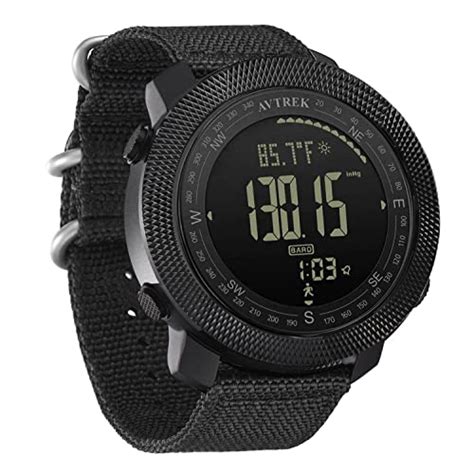 AVTREK Mens Outdoor Sport Tactical Survival Watches Hiking Digital Wrist Watch Smart Swimming ...