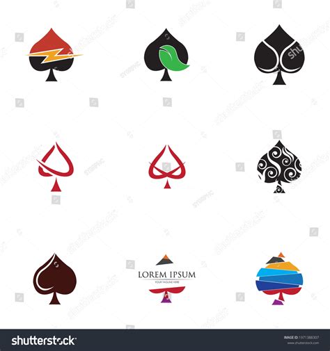 Ace Spades Logo Template Set Stock Vector (Royalty Free) 1971388307 | Shutterstock