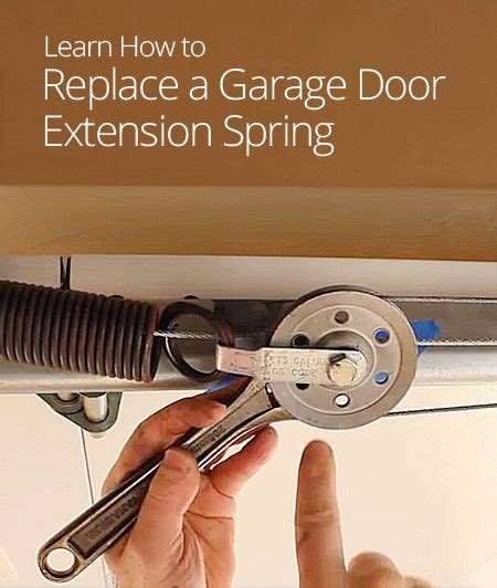 Learn how to replace a garage door extension spring! | Garage door ...