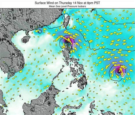 Philippines Surface Wind on Wednesday 18 Jan at 8pm PHT