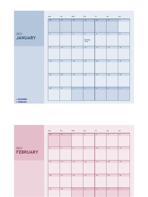 12-Month Calendar | PDF