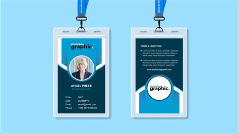 Identity Card Design | Photoshop Tutorial | ID Badge Mockup PSD - YouTube