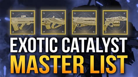 Destiny 2: How to get EVERY Exotic Catalyst - YouTube