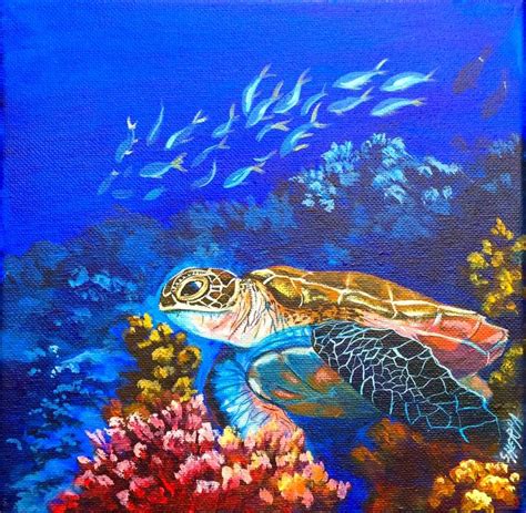 Create a Stunning Sea Turtle Painting with This Step-by-Step Acrylic Tutorial