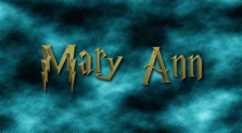 Mary Ann Logo | Free Name Design Tool from Flaming Text