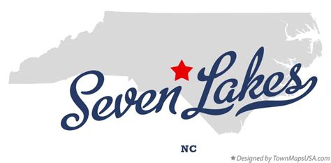 Map of Seven Lakes, NC, North Carolina