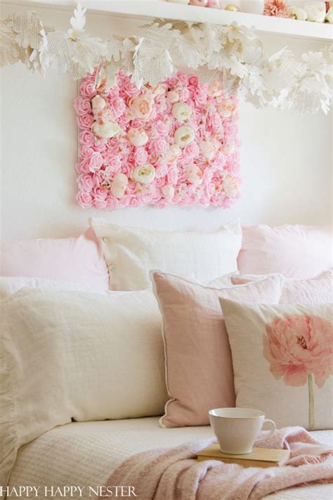 DIY Flower Wall Hanging For The Bedroom - Happy Happy Nester