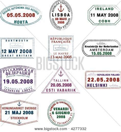 European Passport Stamp Collection Vector & Photo | Bigstock