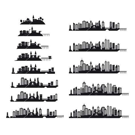 Premium Vector | City skylines collection