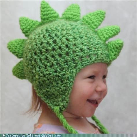 Who doesn't appreciate a good dino hat Crochet Baby Hats, Crochet For Kids, Knitting & Crochet ...