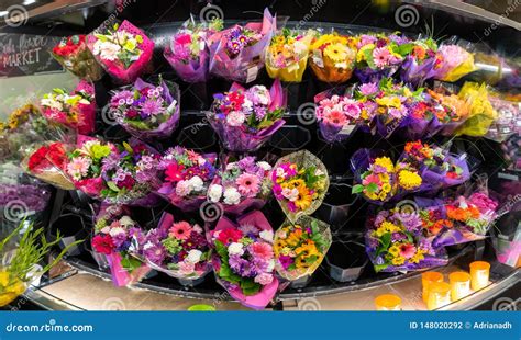 Colorful Flowers for Sale in a Supermarket Stock Photo - Image of aisle, indoors: 148020292