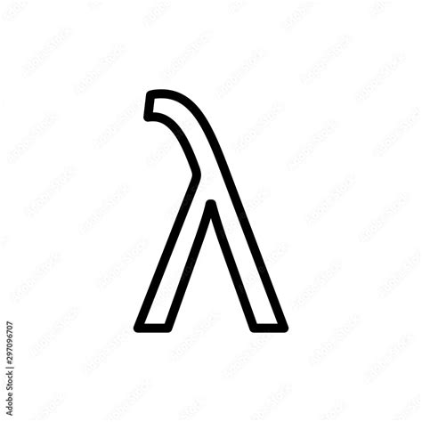 Greek alphabet : Lambda signage icon Stock Vector | Adobe Stock