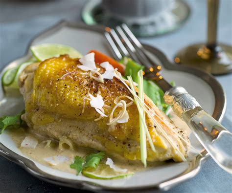 Festive recipe: Capon with lemongrass and coconut milk