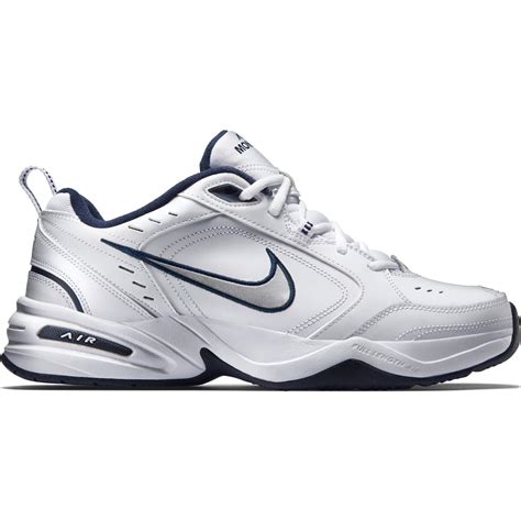 Nike Men's NIKE AIR MONARCH IV (4E) RUNNING SHOES -12; White / Metallic ...