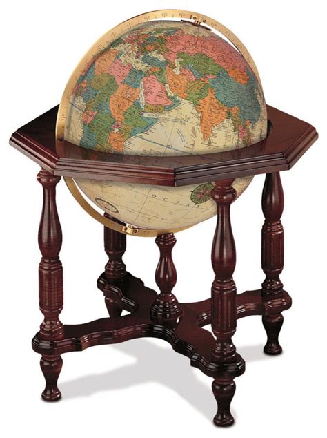 Statesman, 20" Antique Illuminated Floor Globe - Traditional - World Globes - by Ultimate Globes ...