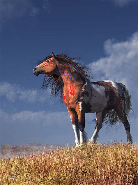 Horse with War Paint Shower Curtain