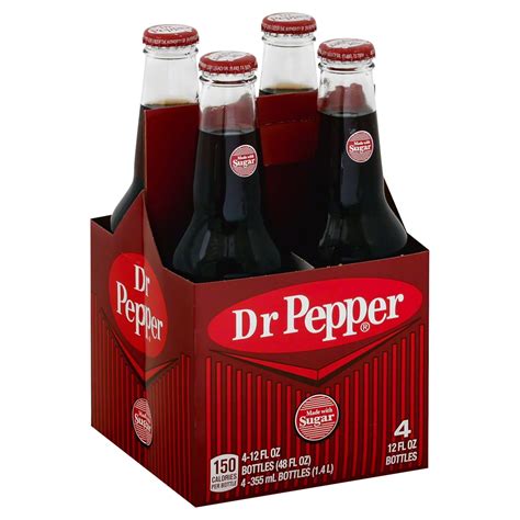 Dr Pepper Soda Made with Sugar 12 oz Glass Bottles - Shop Soda at H-E-B