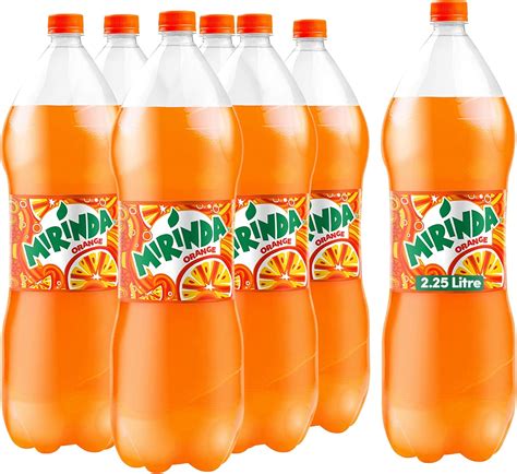 Mirinda Orange, Carbonated Soft Drink, Plastic Bottle, 2.25 Litre x 6 ...