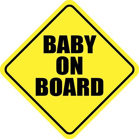 BABY ON BOARD CHILD STICKER DECAL REFLECTIVE STICKER OR MAGNET CAR SIGN ...