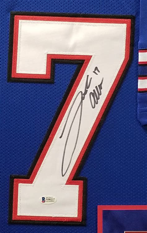 Josh Allen Autographed Framed Bills Blue Jersey - The Stadium Studio