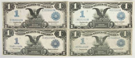 Four 1899 Silver Certificate $1 Bills | Cottone Auctions