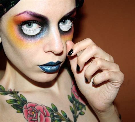 Halloween makeup idea tattoos eyes lips makeup halloween 2013 adult ...