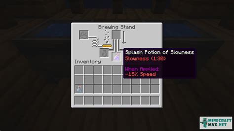 Splash Potion of Slowness | How to craft splash potion of slowness in ...