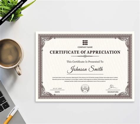 16+ Beautiful Certificate Mockup PSD Templates |FREE Downlod