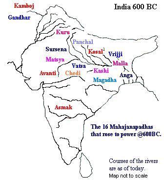 locate Kashi Matsya Anga avanti Kosal on Indian political map please locate on political map Pls ...