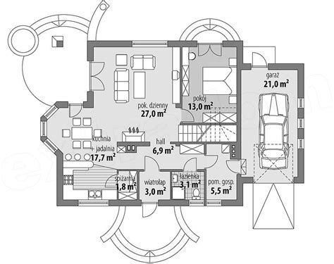 Projekt domu Arkadia 130,7 m2 - koszt budowy 213 tys. zł - EXTRADOM ...