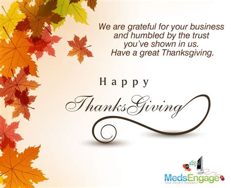 Happy Thanksgiving to all of our U.S. Customers. At this time of ...