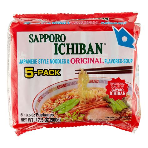 Sapporo ichiban Original Flavored Soup Japenese Style Noodles, 3.5 Oz, 5 Count - Walmart.com ...