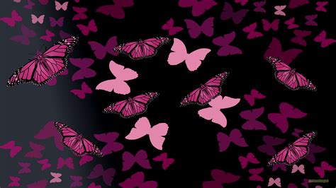 Dark Pink Butterfly Aesthetic (#2893376) - HD Wallpaper & Backgrounds Download