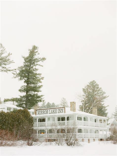 Mirror Lake Inn Winter Engagement | Mary Dougherty Photography