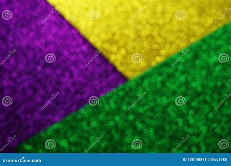 Mardi Gras with Green Purple and Gold Light Bokeh Background Stock ...