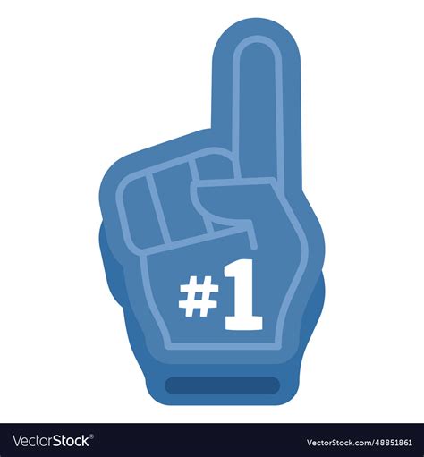 Foam finger icon Royalty Free Vector Image - VectorStock