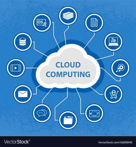 Big data cloud computing concept Royalty Free Vector Image