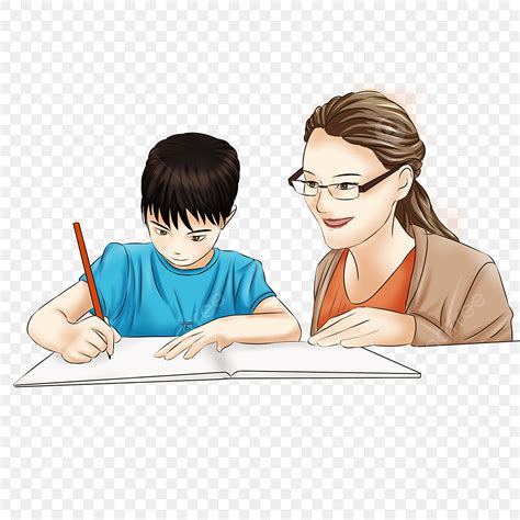 Teachers Helping Students Clipart