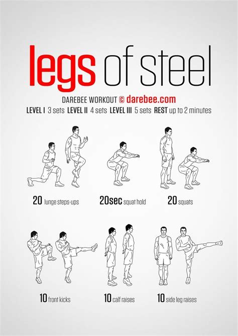 Legs Of Steel - Darebee Workout | Strength workout, Superhero workout ...