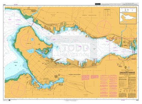 ADMIRALTY Chart - 4963 Vancouver Harbour, Western Portion - toddnavigation