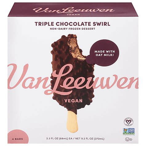 Van Leeuwen Ice Cream Bars, Triple Chocolate Swirl 4 ea | Van Leeuwen | Town & Country Markets