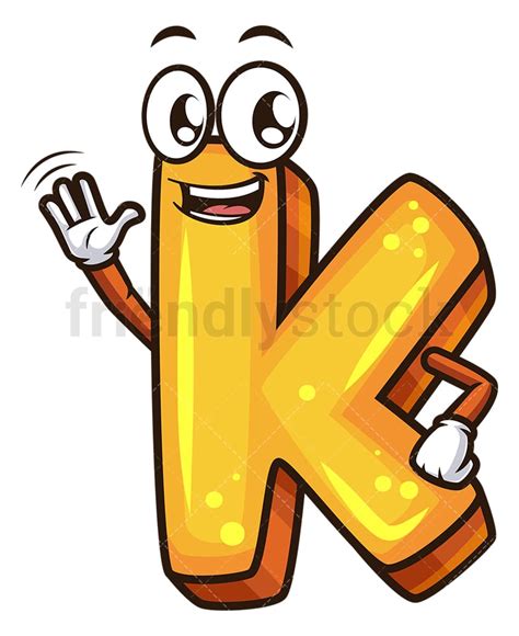 Cartoon Letter K Vector Clipart - FriendlyStock