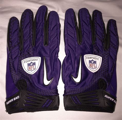 NEW Mens 3XL NIKE SUPERBAD SG NFL Equipment PURPLE Football Gloves ...