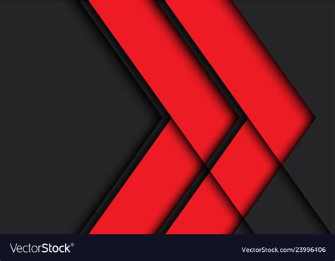 Abstract red arrow shadow line on black Royalty Free Vector