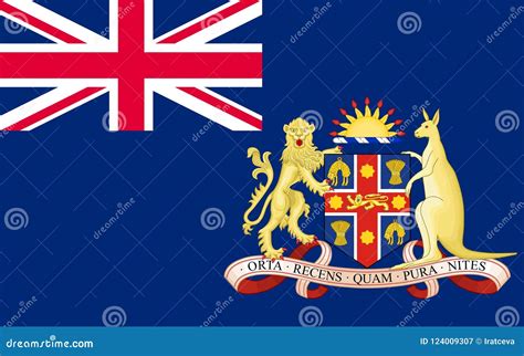 Flag of New South Wales stock illustration. Illustration of national - 124009307