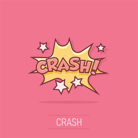 Vector cartoon crash comic sound effects icon in comic style. Sound ...