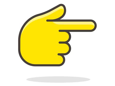 Backhand Index Pointing Right Emoji Icon PNG vector in SVG, PDF, AI, CDR format