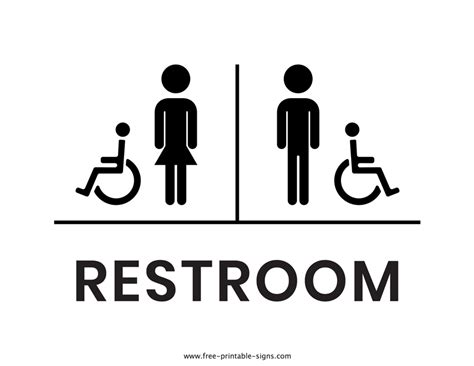 Unisex Bathroom Sign Printable