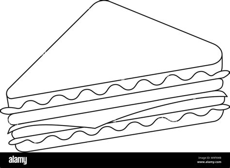 Triangle Sandwich Clipart Black And White